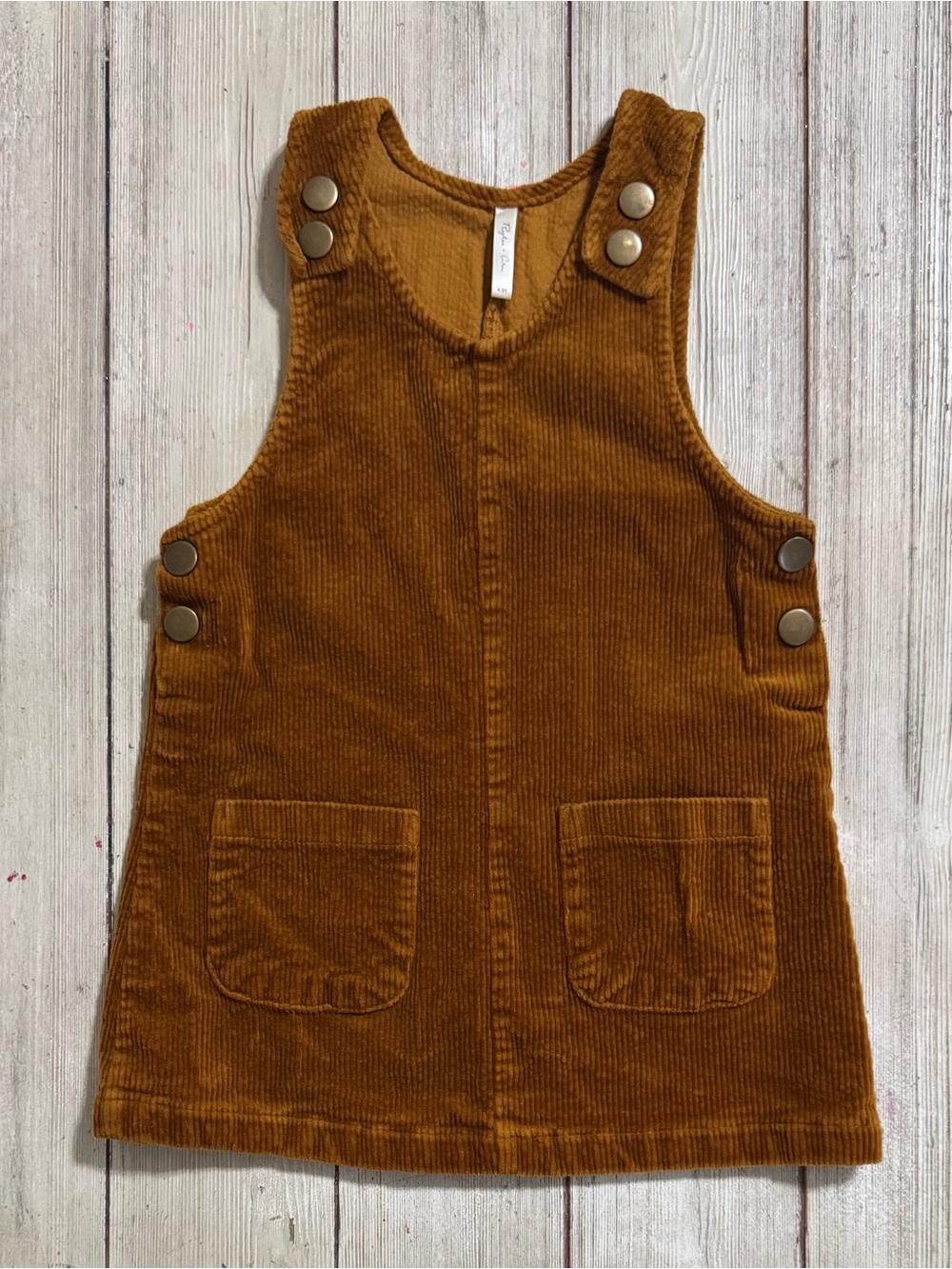 Rylee + Cru Odette Overalls Corduroy pinafore dress 4-5y Fall Jumper